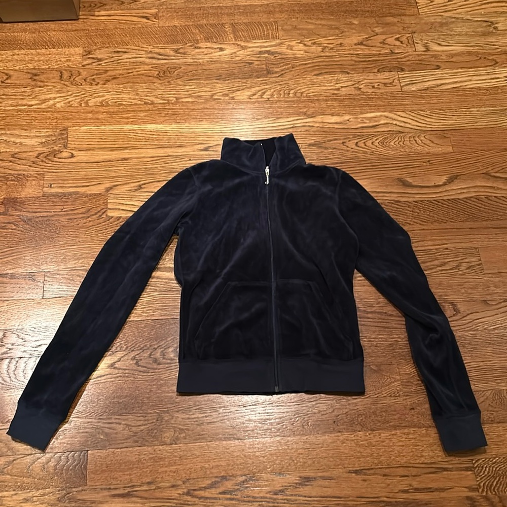 Juicy Couture Super Soft Velour Sweatshirt. Size small with front pockets.